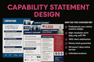 design an effective federal government capability statement and contract