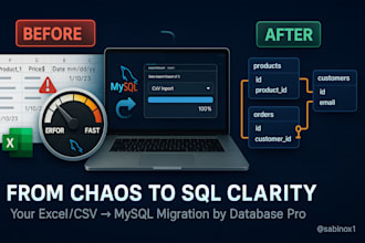 migrate you spreadsheet or CSV to mysql