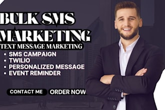 send bulk SMS marketing campaign, mass email blast, text message with twilio
