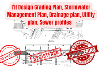 do grading plan, stormwater , drainage, utility pipe network ,sewer profiles