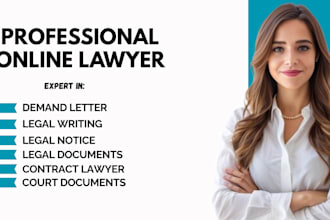 draft legal notice, demand, cease and desist letter on law firm letterhead