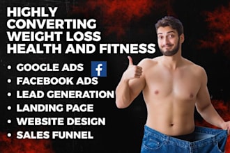 generate weight loss leads health and fitness landing page yoga website