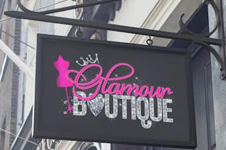 create modern luxury fashion boutique clothing  logo design