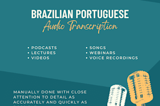 transcribe your brazilian portuguese audios and videos