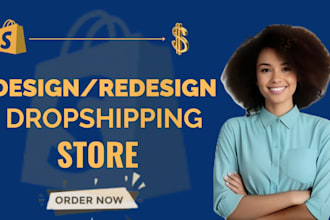 design redesign sales focused shopify dropshipping store SEO optimization