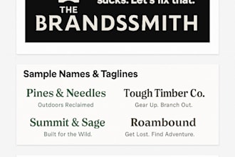 create catchy business names and taglines powered by ai