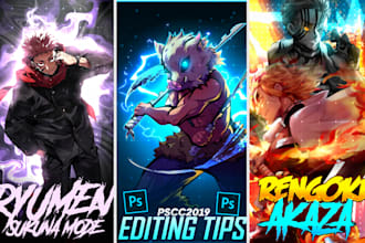 design eye catching anime youtube shorts video thumbnail