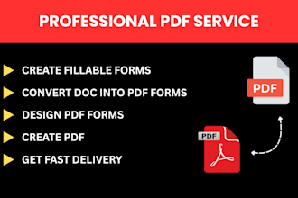 create fillable PDF form within 24 hrs