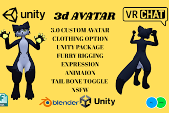 create custom vrchat avatar nsfw furry vtuber vrm character