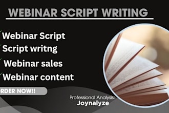 write engaging and high converting webinar script