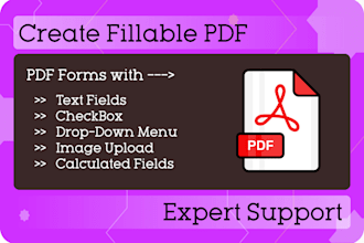 design fillable pdf, and convert document to fillable pdf form