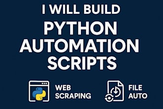 automate tasks, bots, or build custom python scripts for you