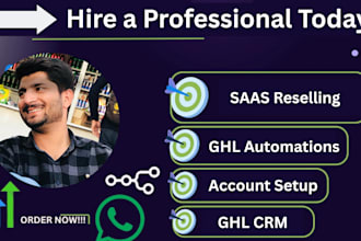 build saas reselling, CRM, ghl account setup, ghl automation