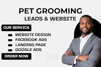pet grooming leads pet care leads dog grooming landing page pet care website