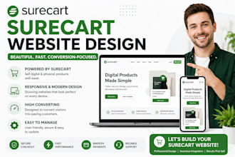 build surecart website design or redesign woocommerce surecart website