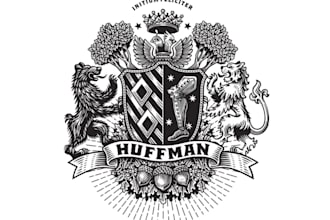 draw coat of arms, heraldic and family crest logo design