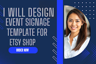 design editable canva event signage templates for your etsy shop