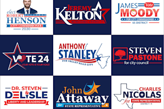 do modern political campaign logo and any graphic design