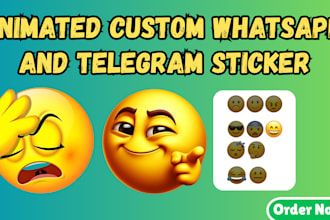 make attractive animated stickers for whatsapp and telegram