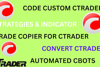 code custom ctrader strategies, cbots indicat0rs or trade copier bot using calgo