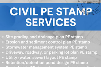 civil pe stamp, site grading plan, drainage design, stormwater pe stamp, utility