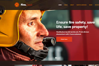 wordpress wix fire department website fire station fire protection website