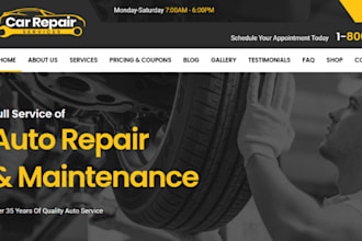 build squarespace mechanic website car repair car wash car workshop website