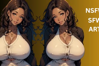 draw nsfw or sfw anime art, fan art, manga, furry, illustration, character art