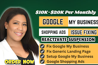 create, setup, optimise or reinstate suspended google my business for local SEO