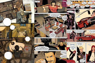 draw comic manga anime 2d art illustration retro comic page graphic novel nsfw