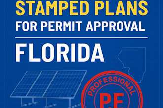 provide solar design plans with licensed pe stamp for fast permit approval