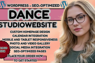 dance studio website, dance class booking website, dance school website