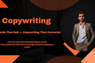 be your pro SEO website, keyword rich, ad and sales copywriter