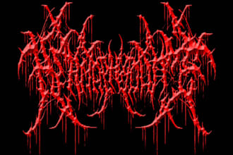 do death metal, black metal, slamming, brutal logo