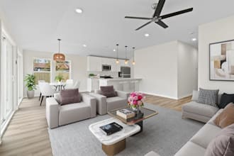 create a professional virtual staging and interior design visualization