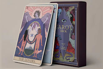 design tarot card game card art tcg board game  box design zodiac oracle card