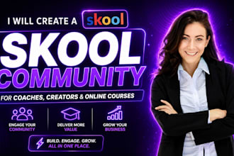 create a skool community for coaches, creators and online courses