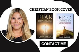 create a christian and spiritual book cover design for amazon KDP and others