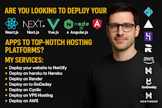 deploy your react or next js website to vercel, netlify, aws, or custom host