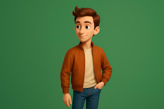 design custom 3d character for games animation or metaverse
