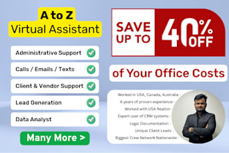 manage your back office, real estate tasks, bookkeeping, and calls