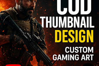create custom cod thumbnail design for youtube