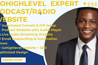 be your gohighlevel social media management, expert, podcast,radio website