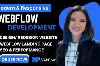 design a custom webflow website with cms, animations, SEO, and full optimization