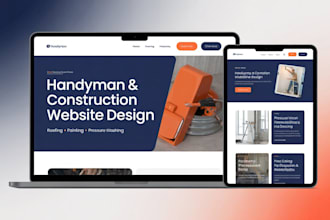 create a handyman, construction, roofing, pressure washing, painting website
