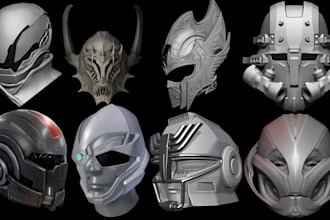 sculpt 3d mask mask 3d helmet helmet cosplay armor for 3d printing