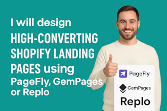 create high converting shopify landing pages with pagefly gempages or replo