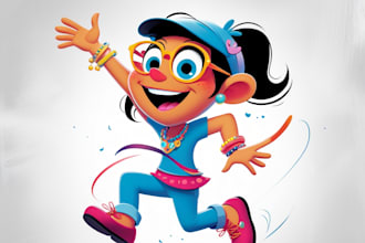 design a 2d cartoon character