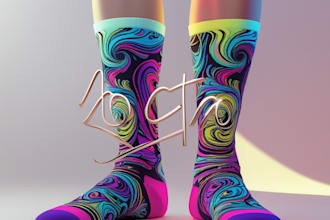 design modern and unique custom socks