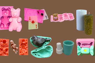 design silicone plastic chocolate injection mold mechanical part for 3d printing